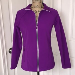 Purple Fleece-Lined Rain Jacket - Size XS